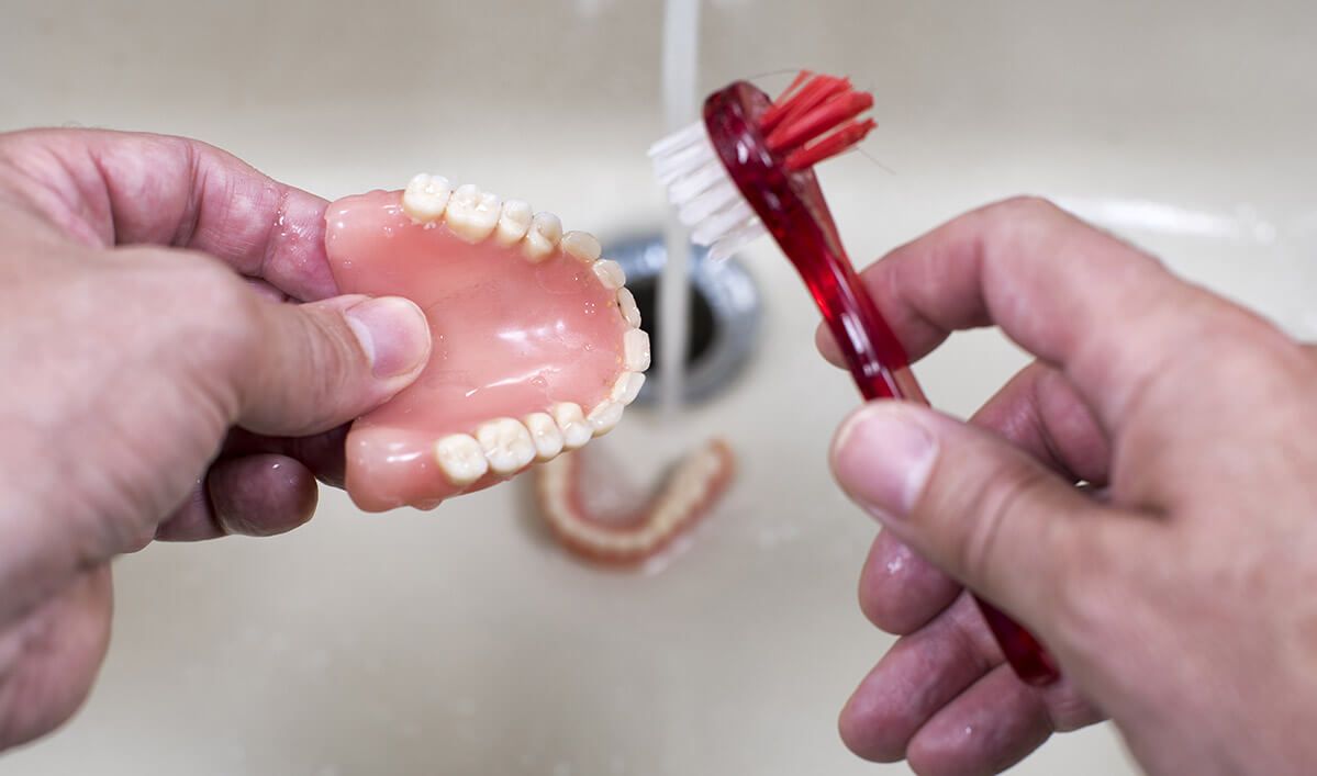 Dentures in flint