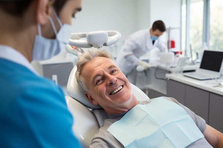 Implants dentures in flint